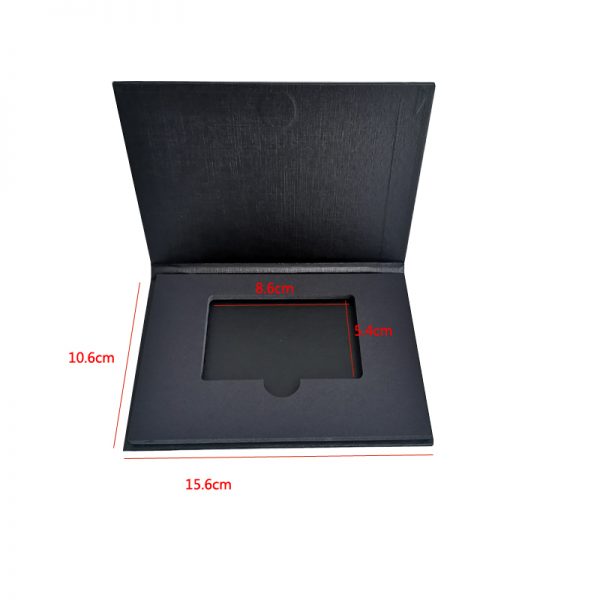 Magnect closure box for credit card packaging